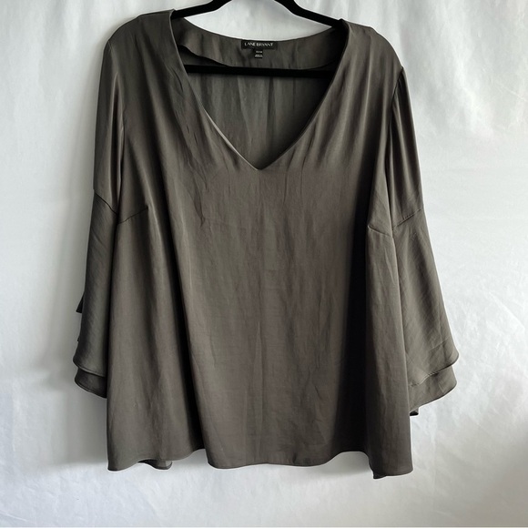 Women's Lane Braynt Grey Taupe Blouse - Picture 2 of 6